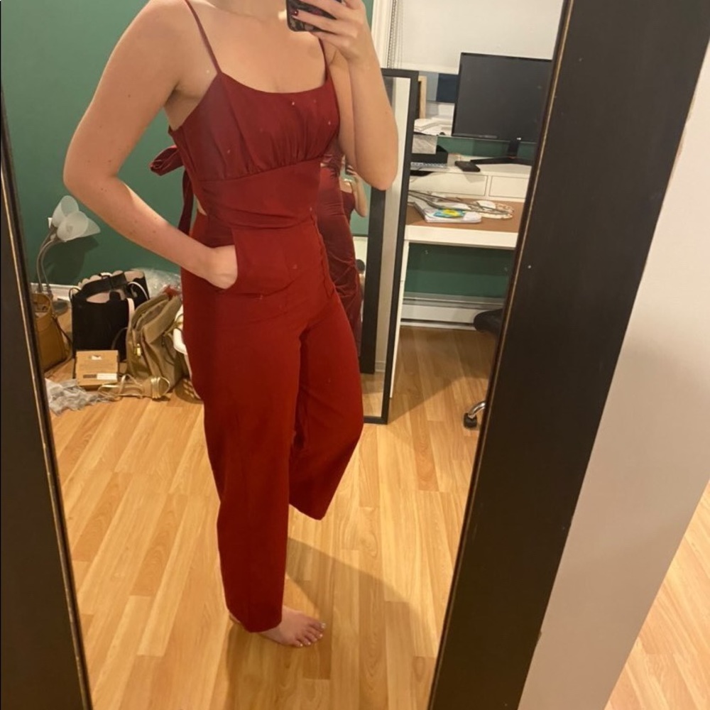 Dark Red Jumpsuit